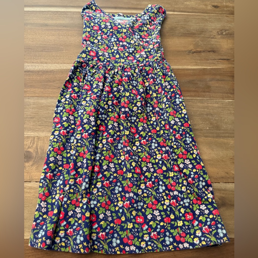 Mini Boden Girls Long sleeve floral dress size 7/8